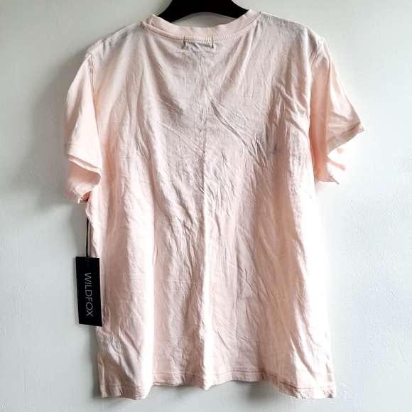 New Wildfox Con Tequila Keke Graphic Print Jersey Tee in Pink Salt NWT Small - Picture 8 of 10